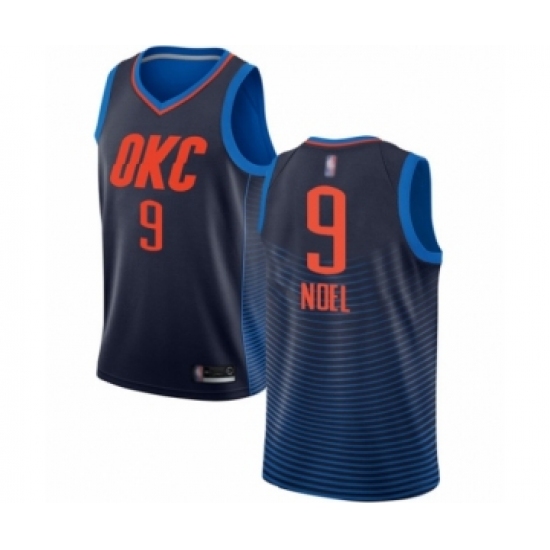 Youth Oklahoma City Thunder 9 Nerlens Noel Swingman Navy Blue Basketball Jersey Statement Edition