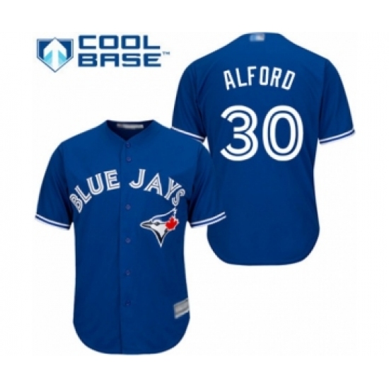 Youth Toronto Blue Jays 30 Anthony Alford Authentic Blue Alternate Baseball Player Jersey