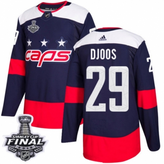 Youth Adidas Washington Capitals 29 Christian Djoos Authentic Navy Blue 2018 Stadium Series 2018 Stanley Cup Final NHL Jersey