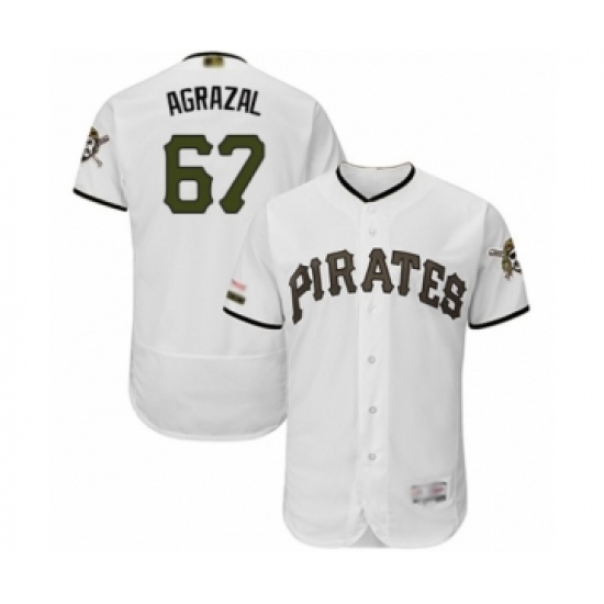 Men's Pittsburgh Pirates 67 Dario Agrazal White Alternate Authentic Collection Flex Base Baseball Player Jersey