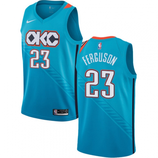 Youth Nike Oklahoma City Thunder 23 Terrance Ferguson Swingman Turquoise NBA Jersey - City Edition