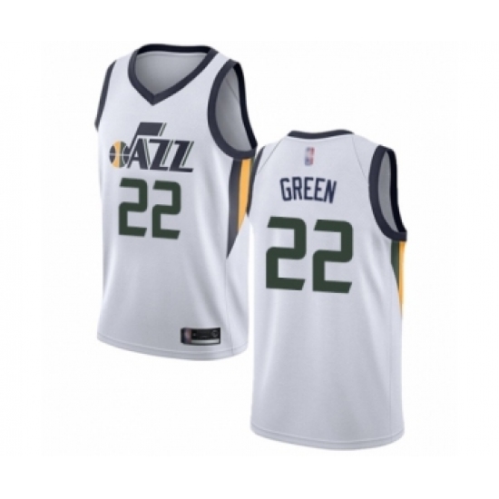 Women's Utah Jazz 22 Jeff Green Swingman White Basketball Jersey - Association Edition