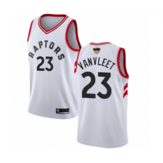 Youth Toronto Raptors 23 Fred VanVleet Swingman White 2019 Basketball Finals Bound Jersey - Association Edition