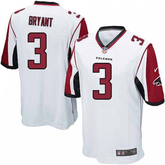 Men's Nike Atlanta Falcons 3 Matt Bryant Game White NFL Jersey