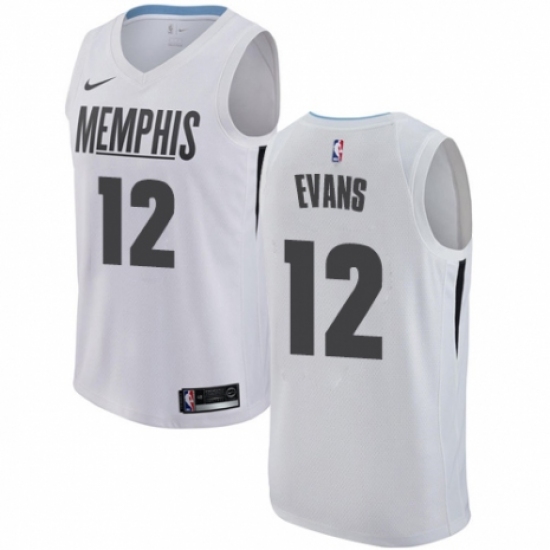 Youth Nike Memphis Grizzlies 12 Tyreke Evans Swingman White NBA Jersey - City Edition