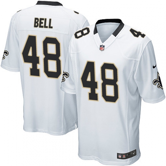 Men's Nike New Orleans Saints 48 Vonn Bell Game White NFL Jersey