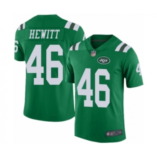 Youth New York Jets 46 Neville Hewitt Limited Green Rush Vapor Untouchable Football Jersey