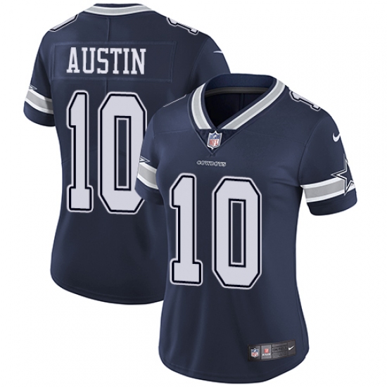 Women's Nike Dallas Cowboys 10 Tavon Austin Navy Blue Team Color Vapor Untouchable Limited Player NFL Jersey