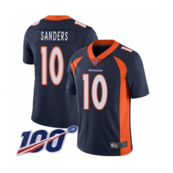 Men's Denver Broncos 10 Emmanuel Sanders Navy Blue Alternate Vapor Untouchable Limited Player 100th Season Football Jersey