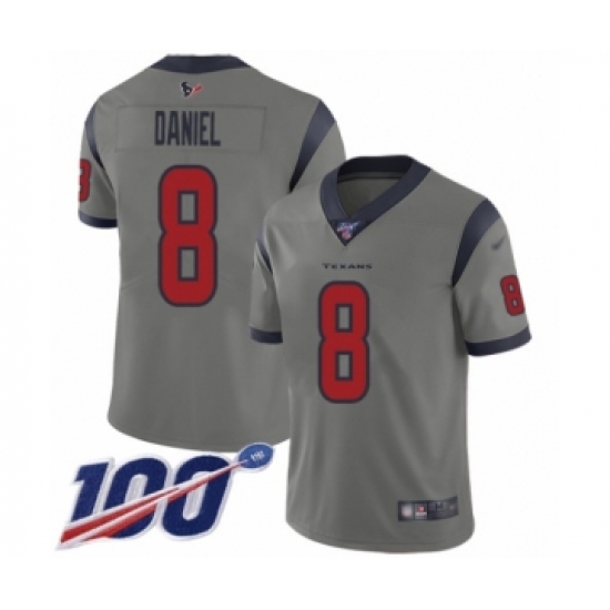 Youth Houston Texans 8 Trevor Daniel Limited Gray Inverted Legend 100th Season Football Jersey