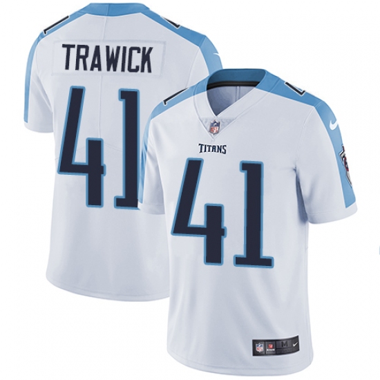 Youth Nike Tennessee Titans 41 Brynden Trawick White Vapor Untouchable Limited Player NFL Jersey