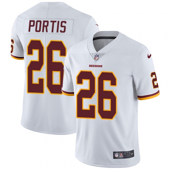 Men's Nike Washington Redskins 26 Clinton Portis White Vapor Untouchable Limited Player NFL Jersey