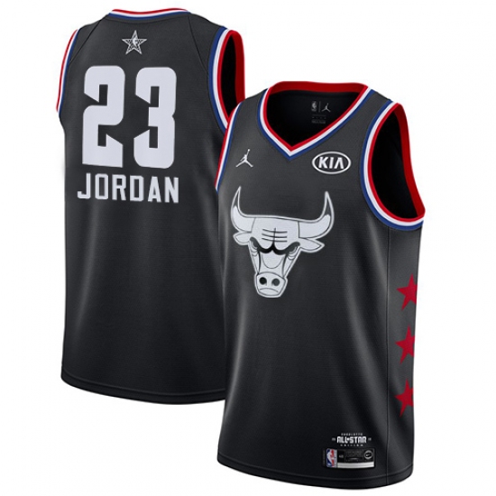 Men's Nike Chicago Bulls 23 Michael Jordan Black Basketball Jordan Swingman 2019 All-Star Game Jersey