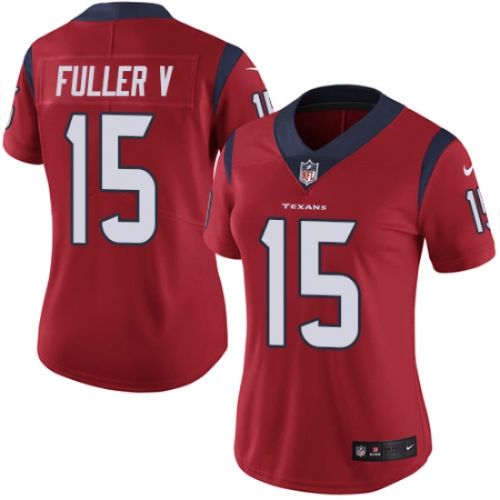 Women's Nike Houston Texans 15 Will Fuller V Elite Red Alternate NFL Jersey