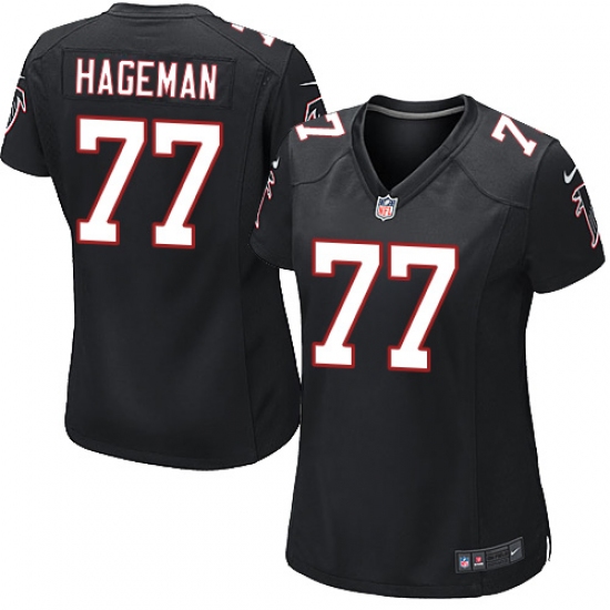 Women's Nike Atlanta Falcons 77 Ra'Shede Hageman Game Black Alternate NFL Jersey