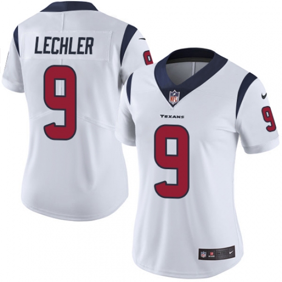 Women's Nike Houston Texans 9 Shane Lechler Limited White Vapor Untouchable NFL Jersey