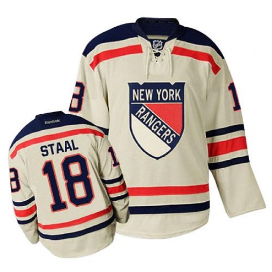 Men's Reebok New York Rangers 18 Marc Staal Authentic Cream 2012 Winter Classic NHL Jersey