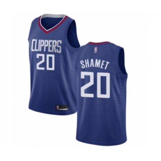 Women's Los Angeles Clippers 20 Landry Shamet Swingman Blue Basketball Jersey - Icon Edition