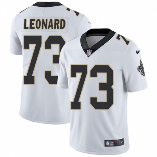 Youth Nike New Orleans Saints 73 Rick Leonard White Vapor Untouchable Limited Player NFL Jersey