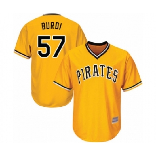 Youth Pittsburgh Pirates 57 Nick Burdi Authentic Gold Alternate Cool Base Baseball Player Jersey