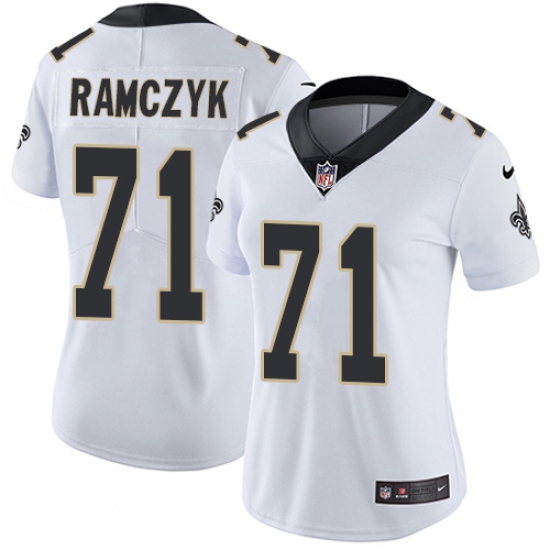 Women's Nike New Orleans Saints 71 Ryan Ramczyk Elite White NFL Jersey