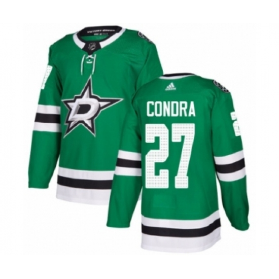 Men's Adidas Dallas Stars 27 Erik Condra Premier Green Home NHL Jersey