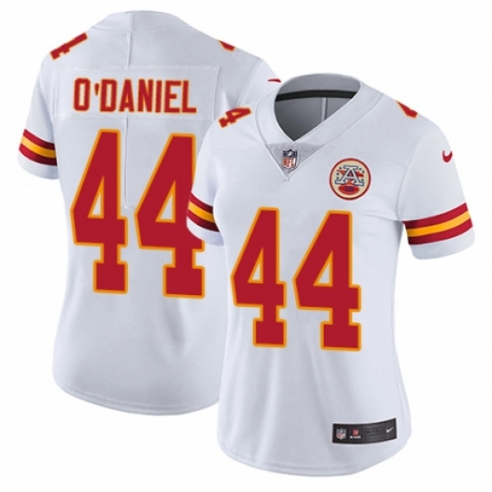 Women's Nike Kansas City Chiefs 44 Dorian O'Daniel White Vapor Untouchable Limited Player NFL Jersey