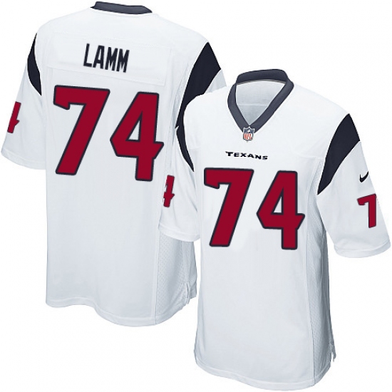 Men's Nike Houston Texans 74 Kendall Lamm Game White NFL Jersey