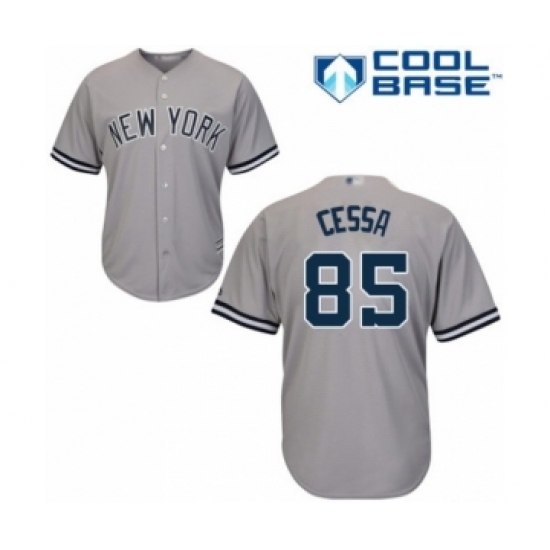 Youth New York Yankees 85 Luis Cessa Authentic Grey Road Baseball Player Jersey