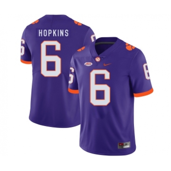 Clemson Tigers 6 DeAndre Hopkins Purple Nike College Football Jersey