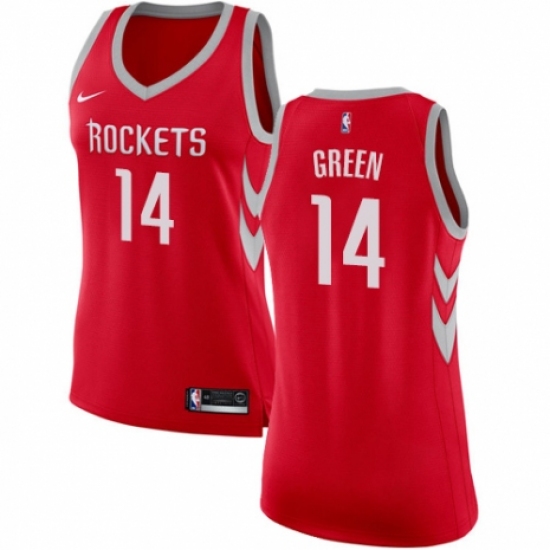 Women's Nike Houston Rockets 14 Gerald Green Authentic Red NBA Jersey - Icon Edition