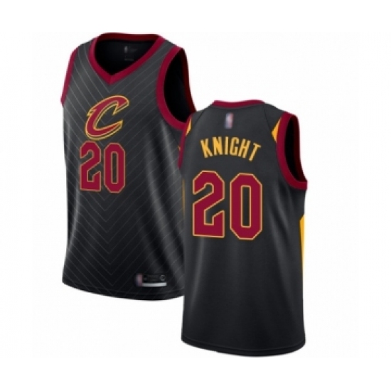 Men's Cleveland Cavaliers 20 Brandon Knight Authentic Black Basketball Jersey Statement Edition