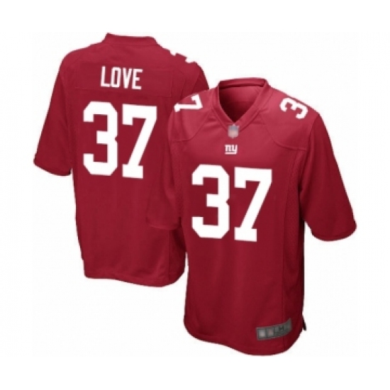 Men's New York Giants 37 Julian Love Game Red Alternate Football Jersey