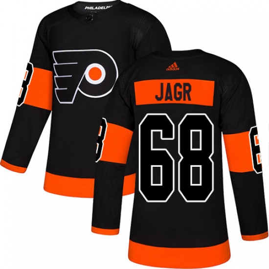 Men's Adidas Philadelphia Flyers 68 Jaromir Jagr Premier Black Alternate NHL Jersey