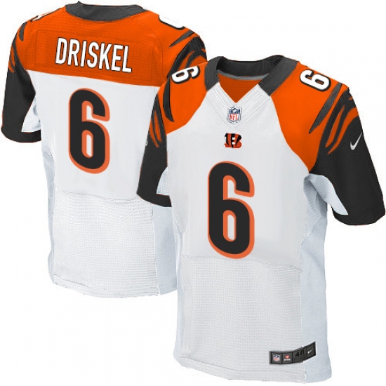 Men's Nike Cincinnati Bengals 6 Jeff Driskel Elite White NFL Jersey