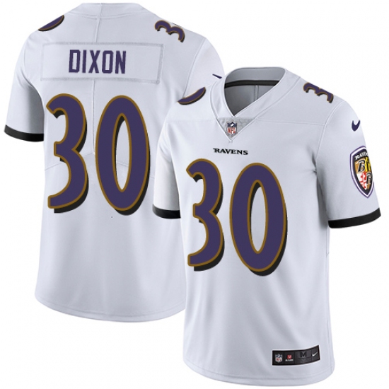 Youth Nike Baltimore Ravens 30 Kenneth Dixon White Vapor Untouchable Limited Player NFL Jersey