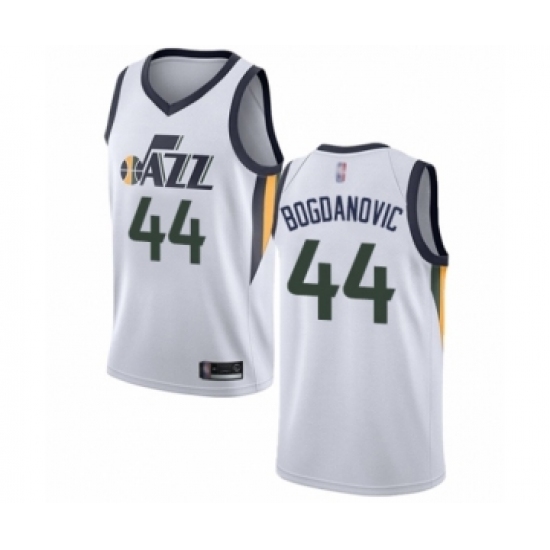 Men's Utah Jazz 44 Bojan Bogdanovic Authentic White Basketball Jersey - Association Edition