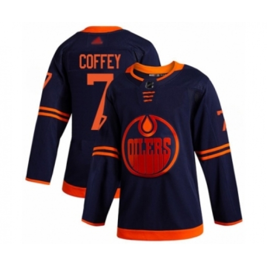 Youth Edmonton Oilers 7 Paul Coffey Authentic Navy Blue Alternate Hockey Jersey