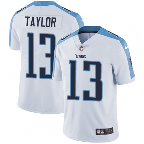 Youth Nike Tennessee Titans 13 Taywan Taylor Elite White NFL Jersey