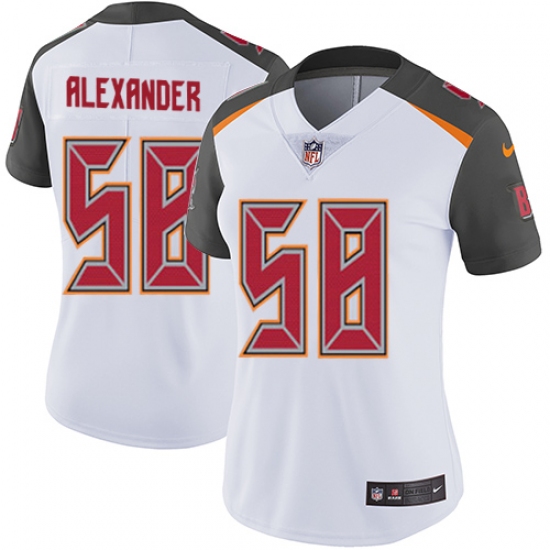 Women's Nike Tampa Bay Buccaneers 58 Kwon Alexander Elite White NFL Jersey