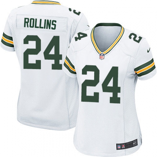 Women's Nike Green Bay Packers 24 Quinten Rollins Game White NFL Jersey