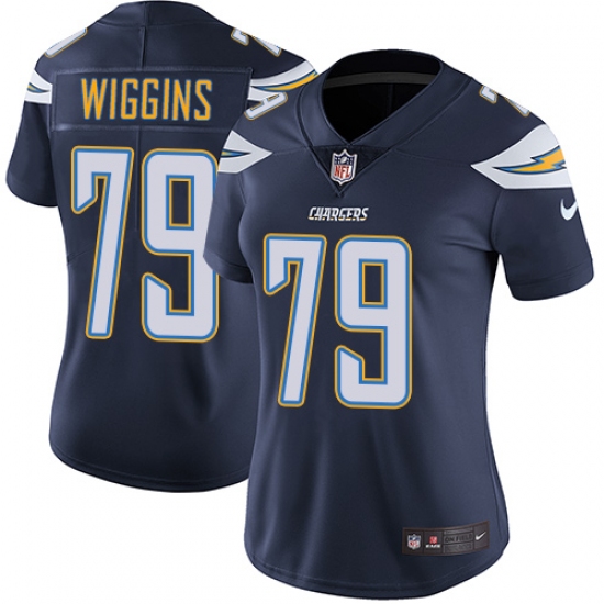 Women's Nike Los Angeles Chargers 79 Kenny Wiggins Navy Blue Team Color Vapor Untouchable Elite Player NFL Jersey