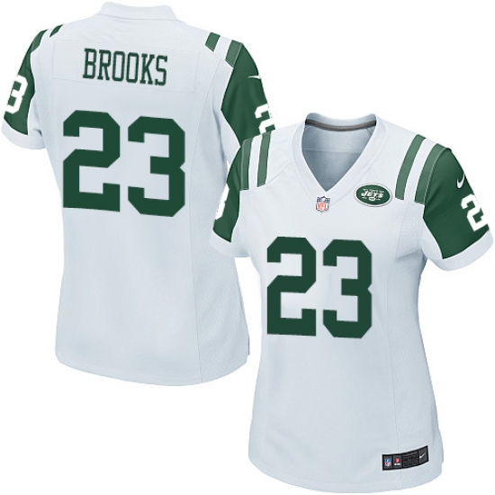 Women's Nike New York Jets 23 Terrence Brooks Game White NFL Jersey