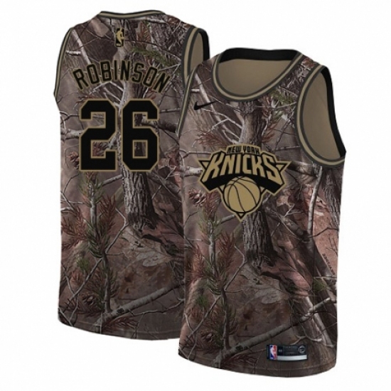 Men's Nike New York Knicks 26 Mitchell Robinson Swingman Camo Realtree Collection NBA Jersey