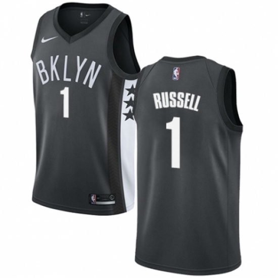 Youth Nike Brooklyn Nets 1 D'Angelo Russell Swingman Gray NBA Jersey Statement Edition