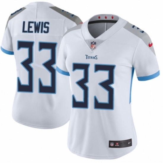 Women's Nike Tennessee Titans 33 Dion Lewis White Vapor Untouchable Elite Player NFL Jersey