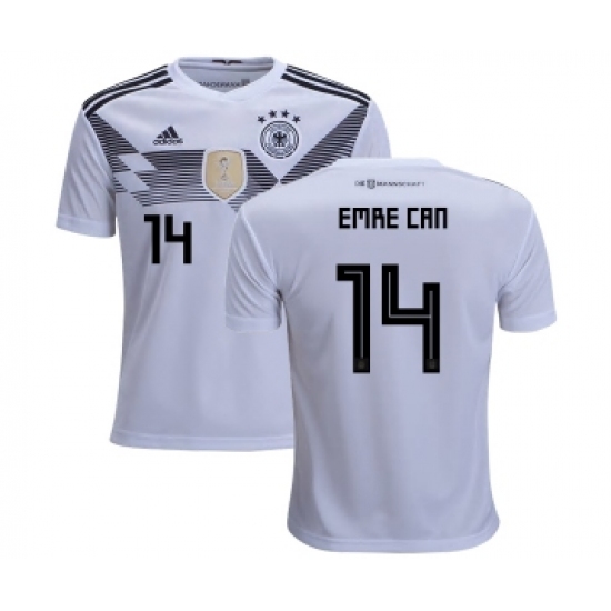 Germany 14 Emre Can White Home Kid Soccer Country Jersey