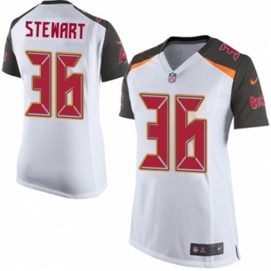 Women's Nike Tampa Bay Buccaneers 36 M.J. Stewart Game White NFL Jersey