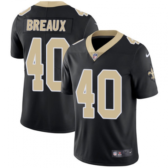 Youth Nike New Orleans Saints 40 Delvin Breaux Black Team Color Vapor Untouchable Limited Player NFL Jersey