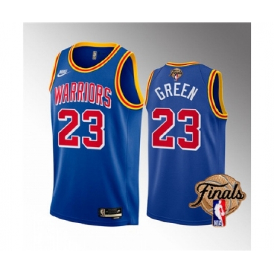 Men's Golden State Warriors 23 Draymond Green 2022 Royal NBA Finals Stitched Jersey